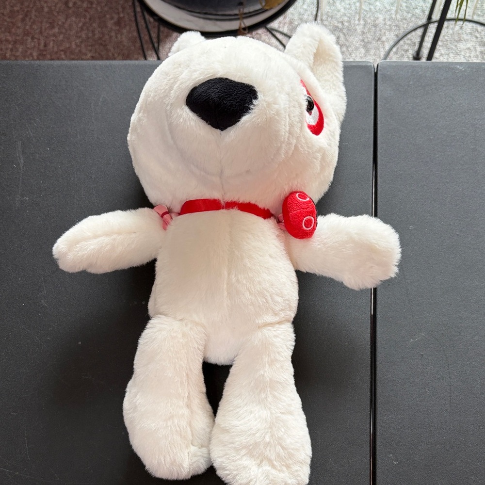 Target Bullseye Plush Stuffed Dog With Pink Bookbag